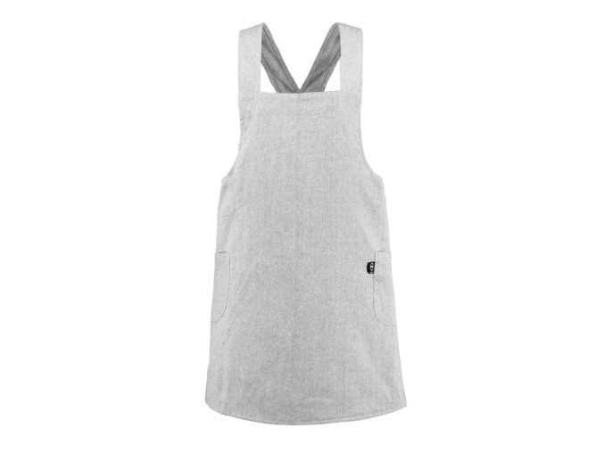 Zástěra cross back světle šedá