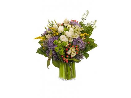 Květiny Gelnarová Eustoma, Santini, Chryzantema 1