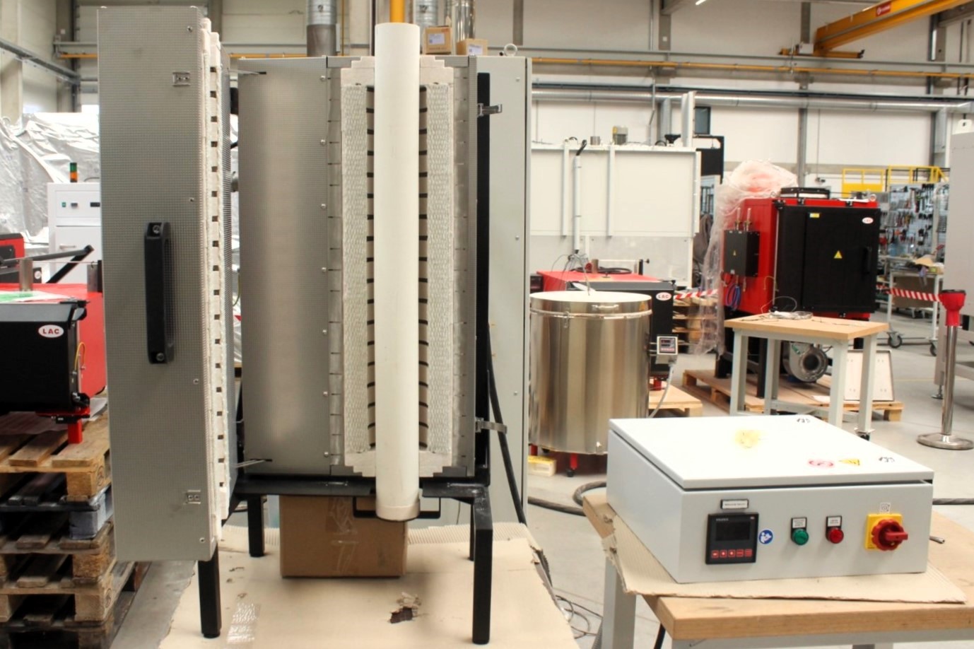 LAC laboratory furnace showing the space required around the complete furnace body