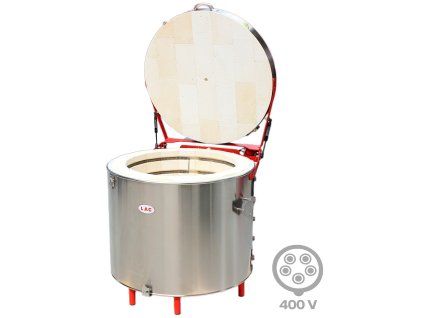 Top-Loading Ceramic Kiln M 100/13 up to 1320 °C – HtCeramic Controller LAC open 400