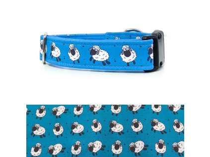 Obojek softshell ovečky na modré