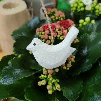 Dřevěná dekorace (motýl, srdíčko, ptáček)