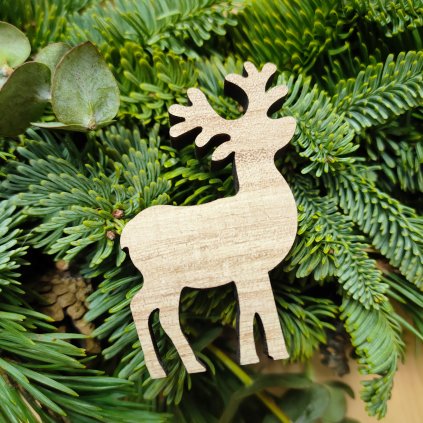 Dřevěný sob - 7 cm