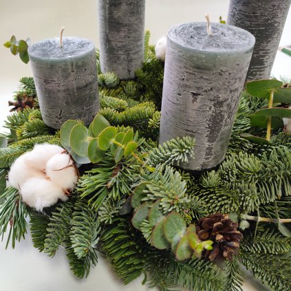 Adventní věnec - sada "nazdob si sám" (DIY) - svíčky schody