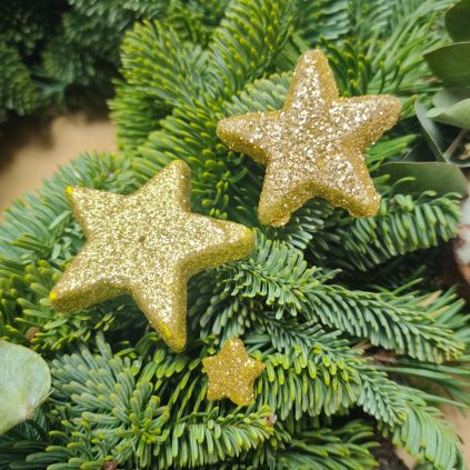 Glitr hvězda - zlatá