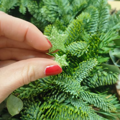 Glitr hvězda - zelená