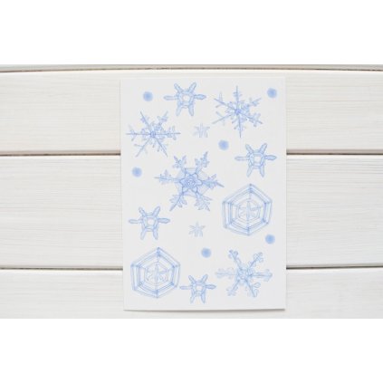 vanoce pohlednice vlocky