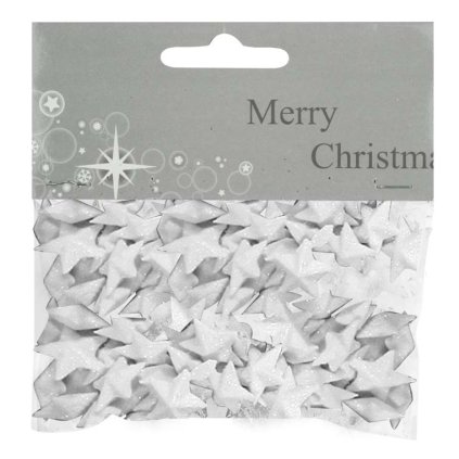 Hvězdičky s glitry 20mm, 50ks v balení