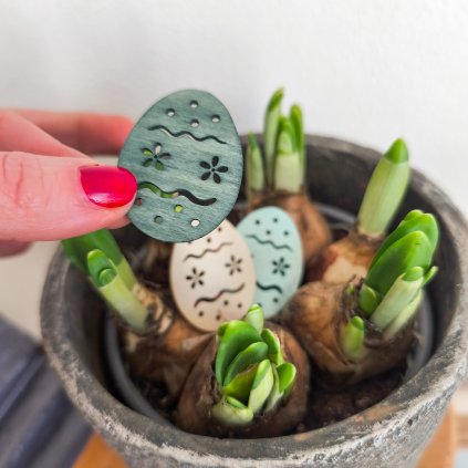 Vajíčko ze dřeva - různé barvy