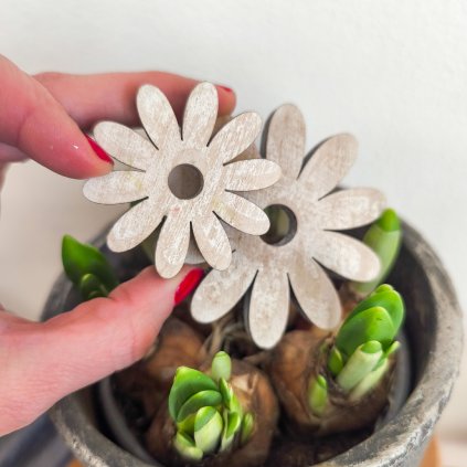 Dřevěná květina - (malá a velká)