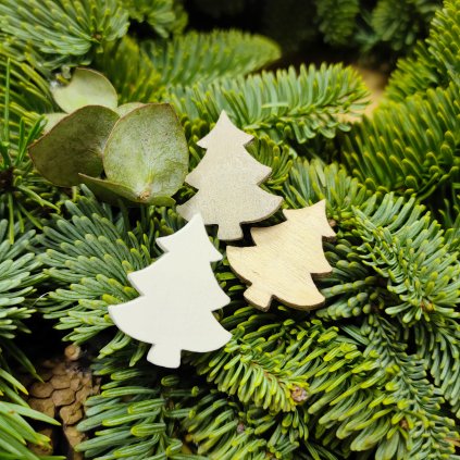 Stromeček dřevěný mini, mix barev