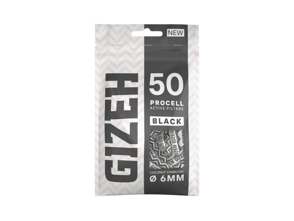 Filter GIZEH BLACK PROCELL Active Filters 6mm 50ks