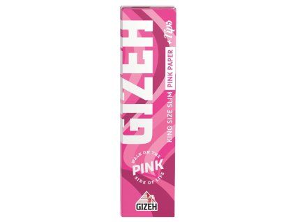 Cig. papieriky GIZEH ALL PINK King Size Slim Extra Fine 34 + Tips
