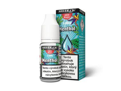 Plniaca fľaštička SILVER CIG 10ml Mentol (12mg) ITV "A"