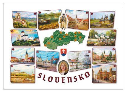 Pohľadnica A5 maľované SR