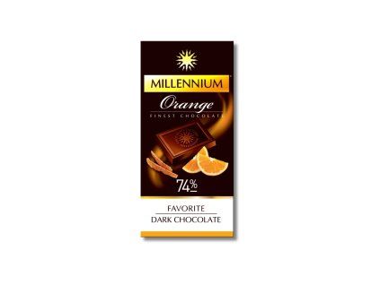 Čokoláda Millennium horká 74% s pomarančom 100g