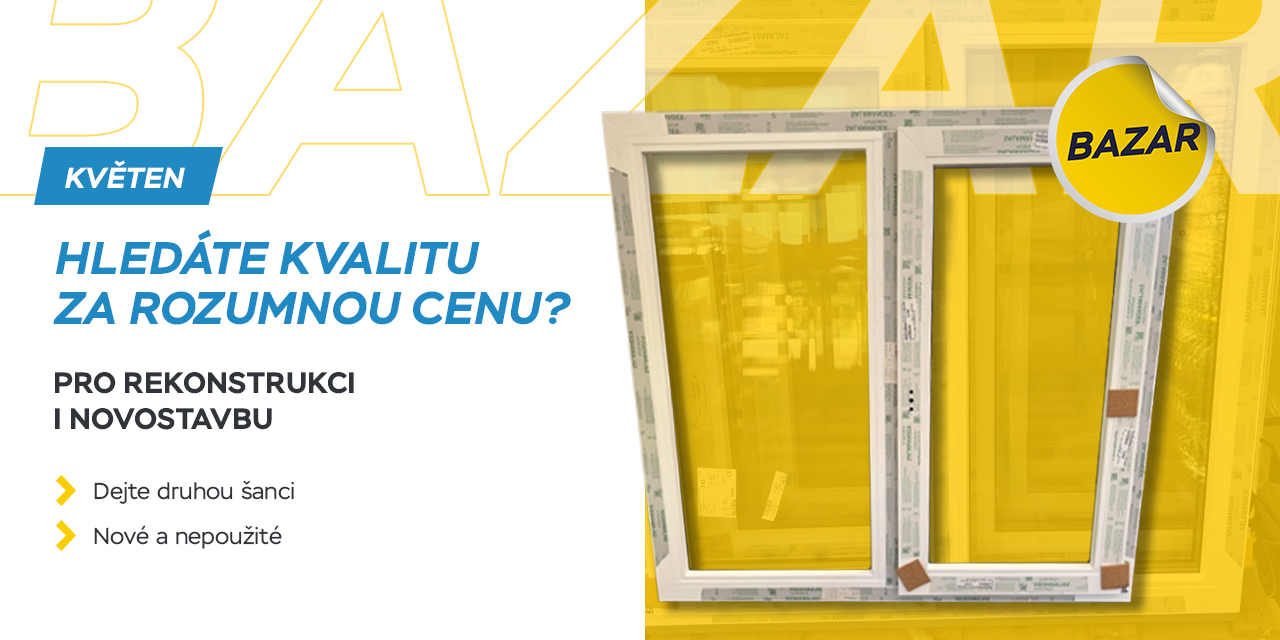 anner bazaru plastových oken a dveří – akční nabídka nových i použitých oken za rozumné ceny.