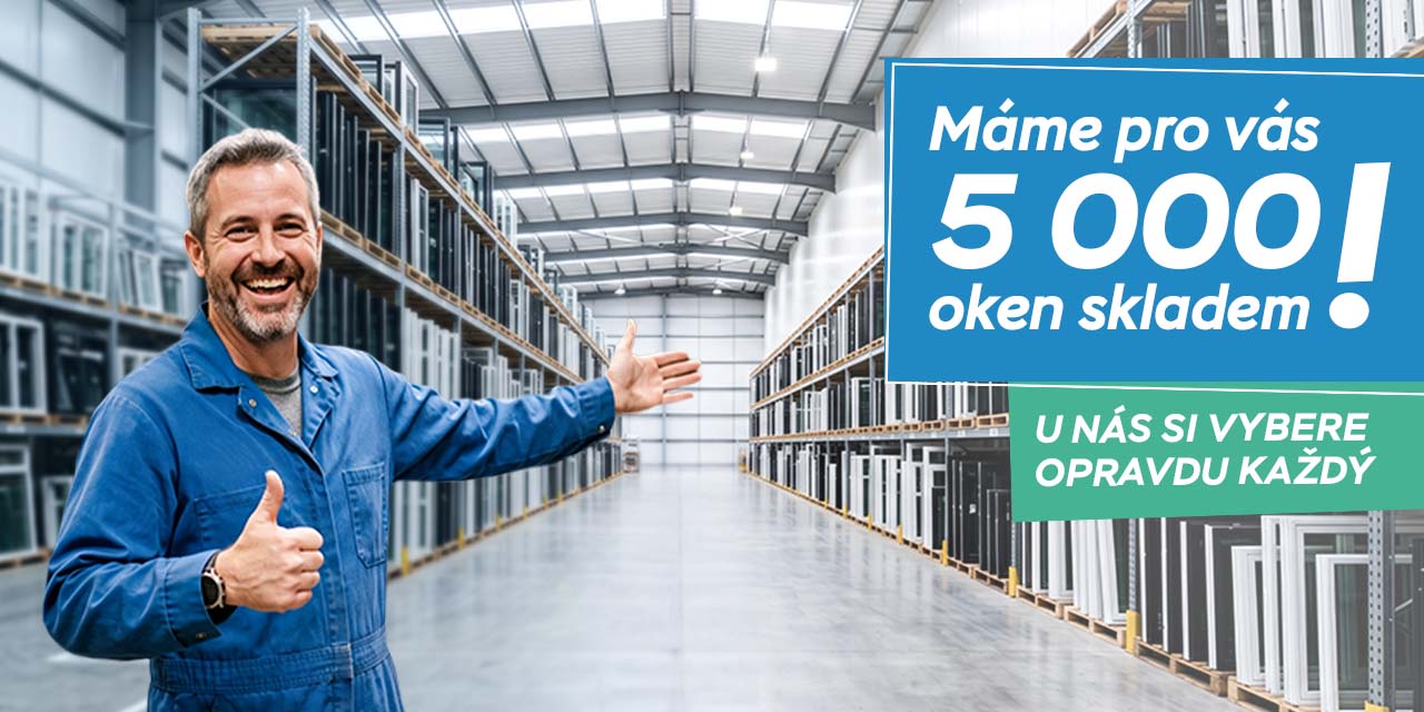 Tisíce oken skladem ihned k odběru