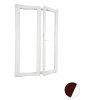 Plastové dvoukřídlé balkonové dveře dekor/bílé 140x210