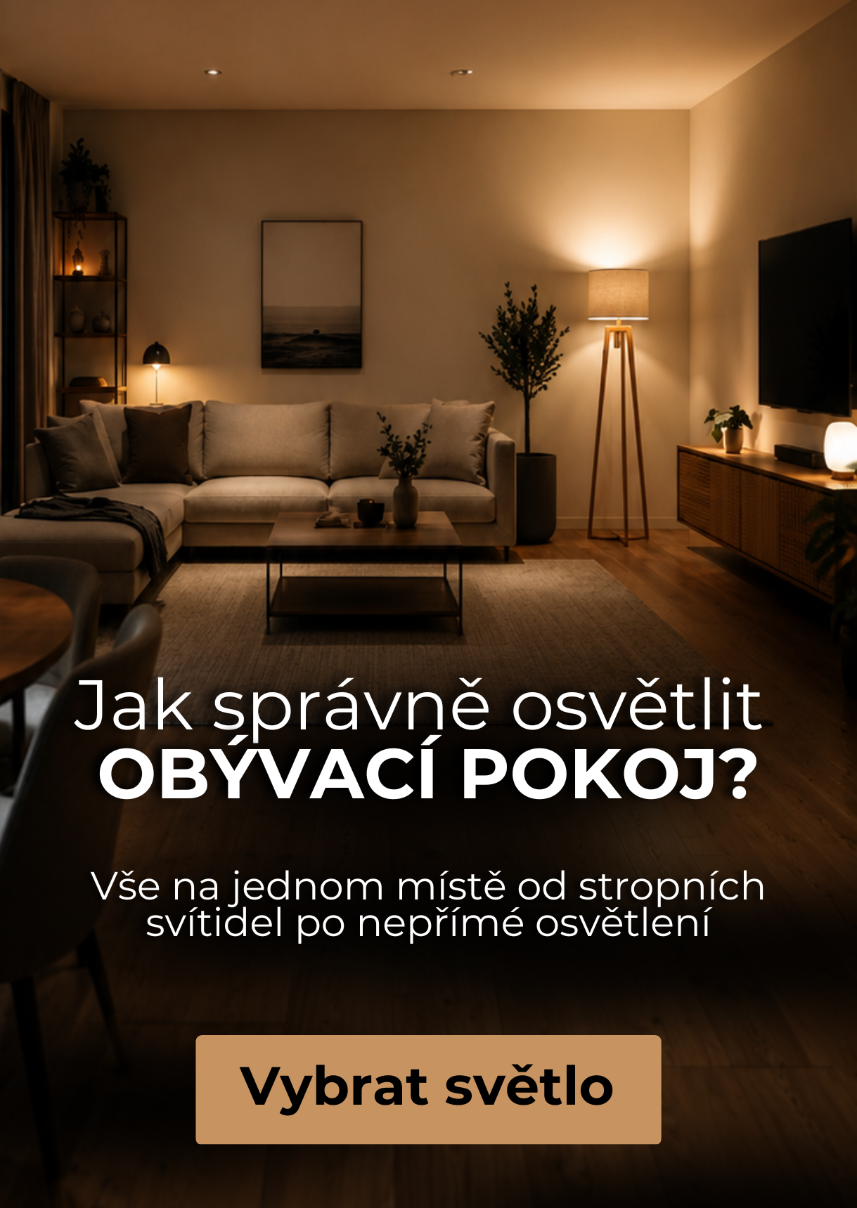 Osvětlení obývacího pokoje