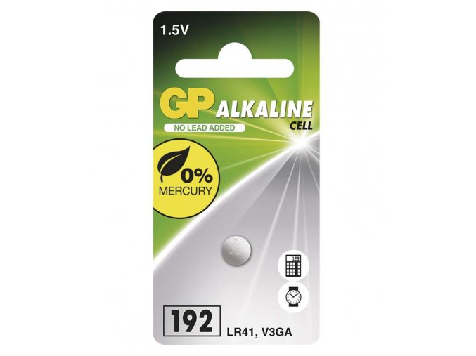 114840 alkalicka knoflikova baterie gp 192f lr41 1 ks