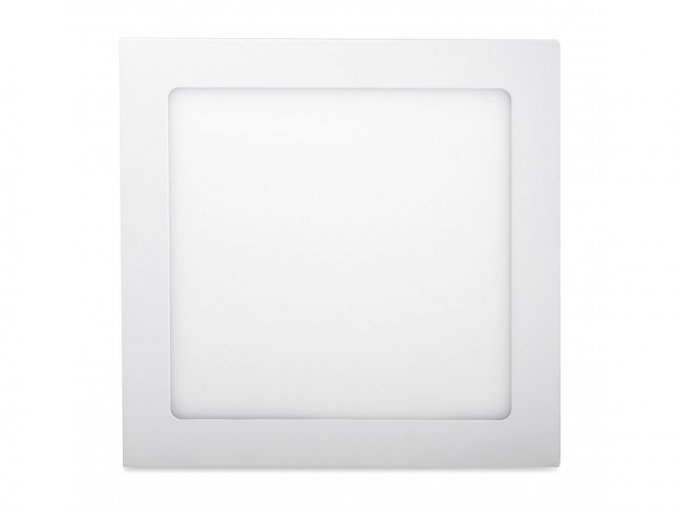 Bílý vestavný LED panel hranatý 225 x 225mm 18W Premium (Barva světla Teplá bílá)