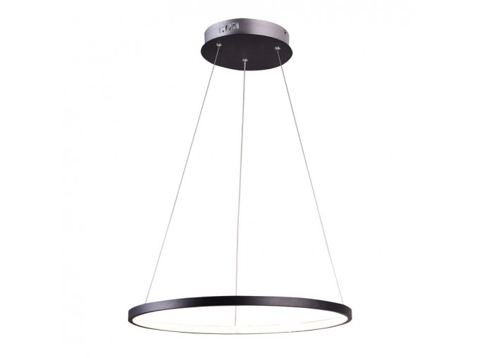 Černé závěsné LED svítidlo Lune kulaté 29cm 18W