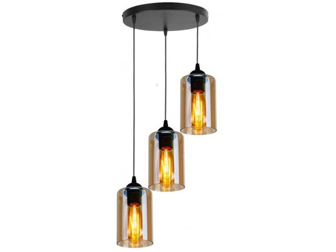 pol pl Lampa wiszaca 3xE27 35cm czarno brazowa Bistro 33 00576 72006 2