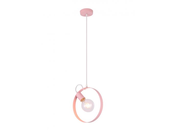 Růžový závěsný lustr Nexo Ledea pro žárovku 1x E27