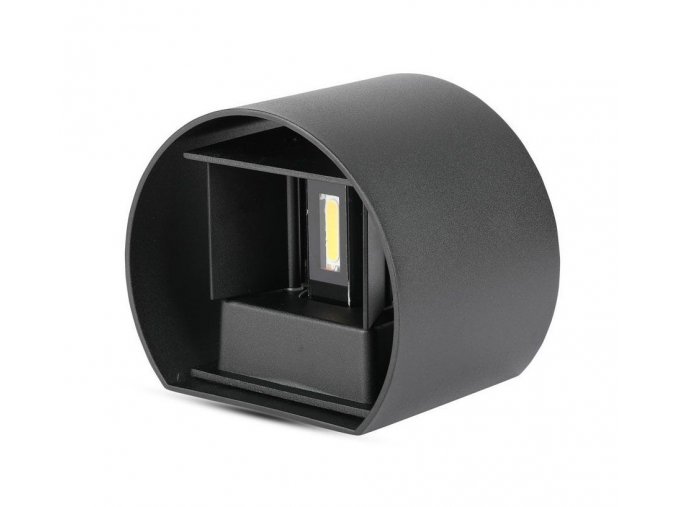 Černé fasádní LED svítidlo kulaté 5W IP65