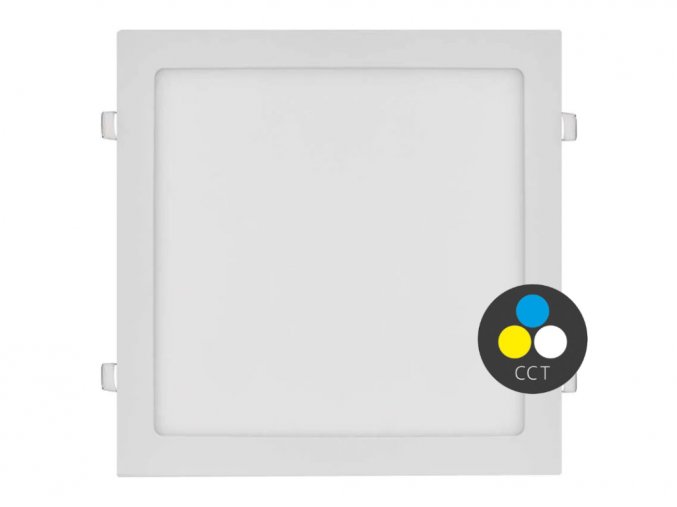 Bílý vestavný LED panel hranatý 300 x 300mm 24W 24V CCT