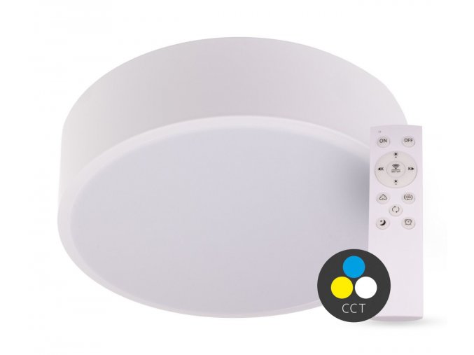 SMART TUYA Bílé LED stropní svítidlo kulaté 300mm 24W CCT s DO
