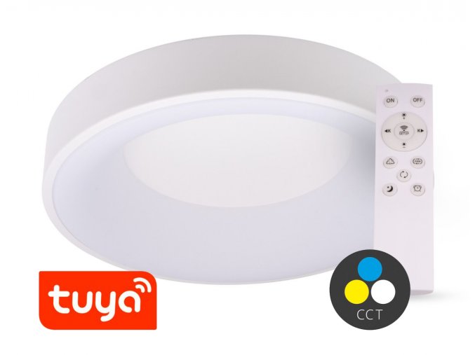 SMART TUYA Bílé LED stropní svítidlo kulaté 480mm 48W CCT s DO