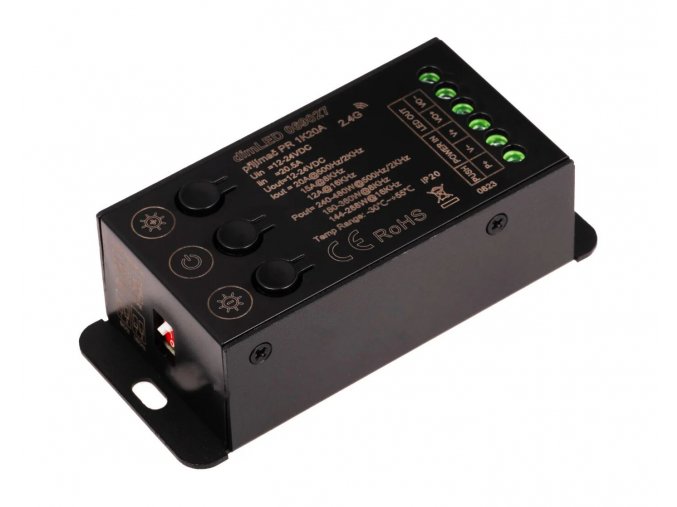 DimLED přijímač a stmívač pro jednobarevné LED pásky, 4 PWM frekvence