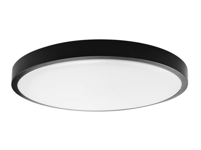 Černé přisazené LED svítidlo kulaté 18W IP44