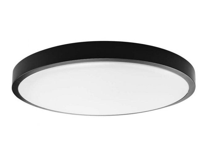 Černé přisazené LED svítidlo Plano kulaté 295mm 24W IP44