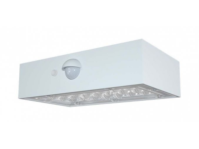 Bílé LED nástěnné solární svítidlo s pohybovým čidlem 3W IP65