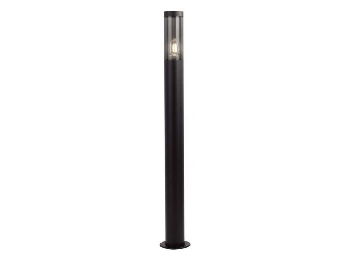Černý zahradní sloupek pro LED žárovku E27 100cm
