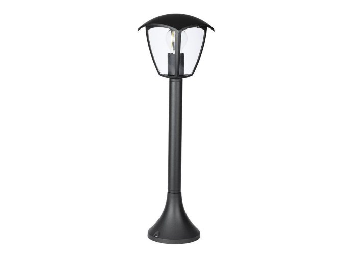Černá zahradní lampa pro žárovku E27 60cm