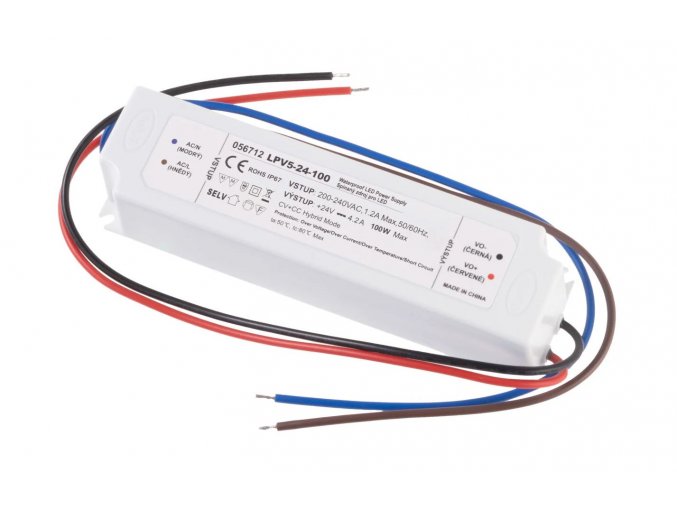 LED zdroj (trafo) hybrid CV+CC 24V 100W IP67
