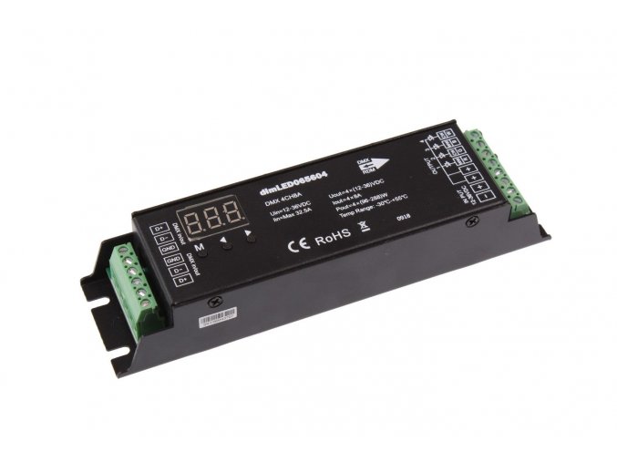 DimLED DMX dekodér pro LED pásky, 4-kanálový
