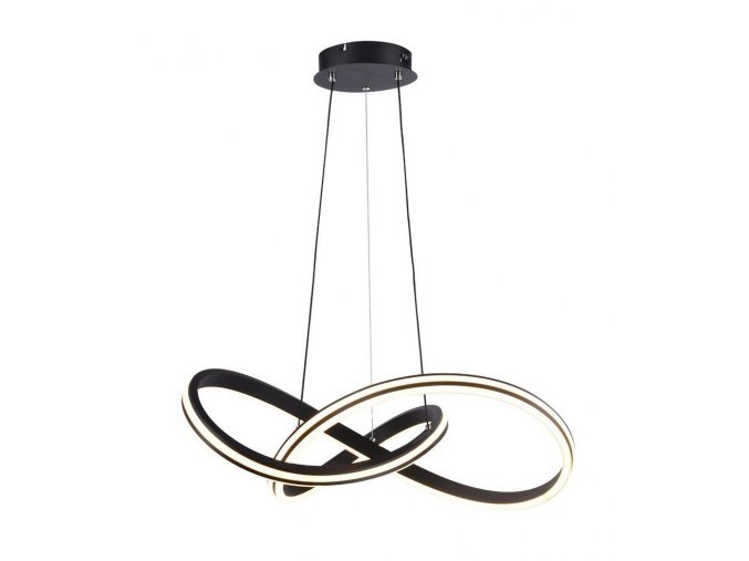 Černé závěsné LED svítidlo designové 60cm 40W CCT