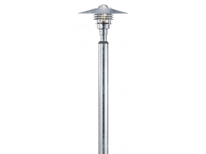 Pozinkovaná zahradní lampa Vejers 2m pro žárovku E27 200cm