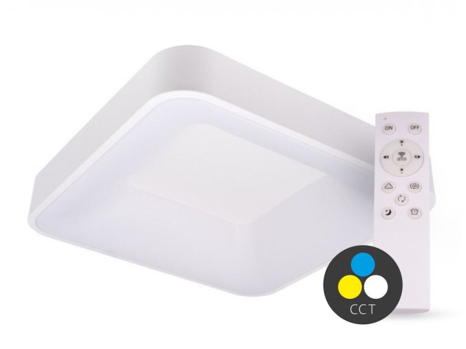 SMART TUYA Bílé LED stropní svítidlo hranaté 600x600mm 60W CCT s DO