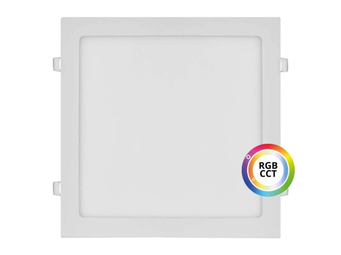 Bílý vestavný LED panel hranatý 300 x 300mm 36W 24V RGB+CCT