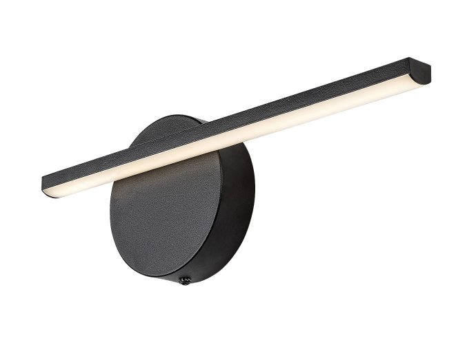 Černé LED svítidlo nad zrcadlo Sabira 6W