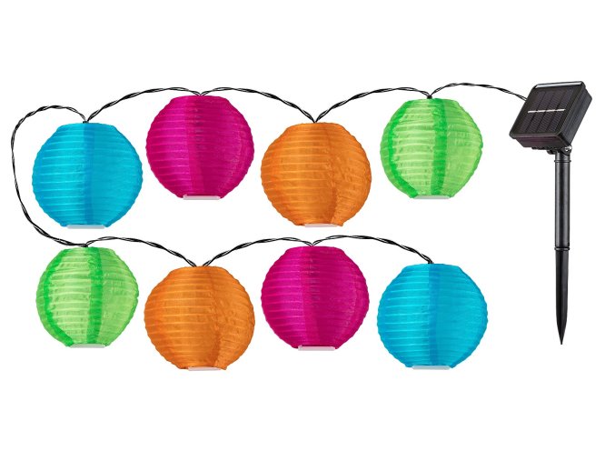 Dekorativní solární LED světelný řetěz Titu 4,3m 8x LED 0,48W IP44