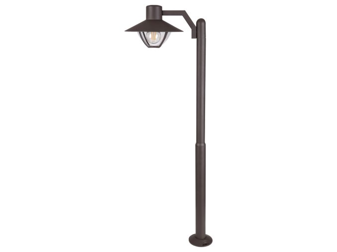 Hnědá zahradní lampa Almada pro žárovku E27 103cm