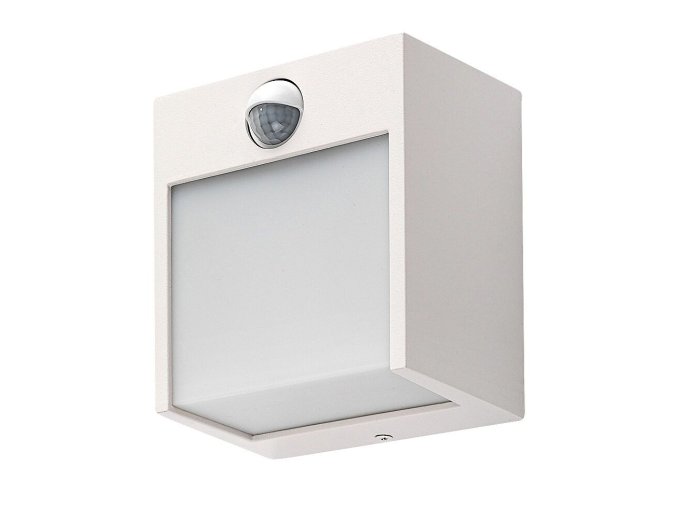 Bílé fasádní LED svítidlo s pohybovým čidlem Balimo 12W IP44