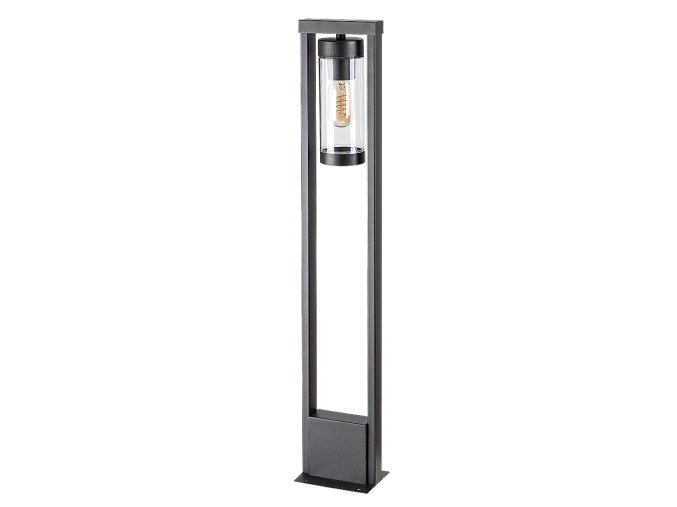 Černý zahradní sloupek Kolta pro žárovku E27 80cm